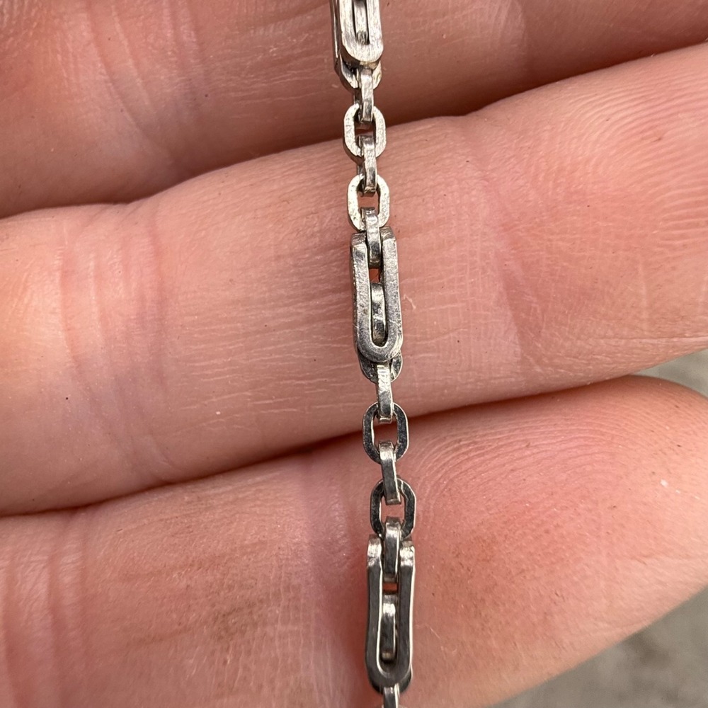 Vintage RADIO Pocket Watch Fob Silver Tone Chain 7.5" - Picture 12 of 15